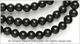 Natural Black Ebony Wood Bead