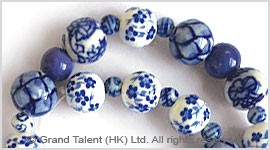 Assorted Blue Porcelain Ceramic Beads