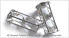 Cylinder Cage Crystal Diamond Pendant Charm