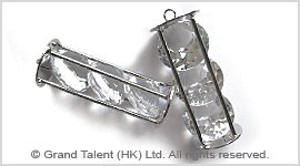 Cylinder Cage Crystal Diamond Pendant Charm