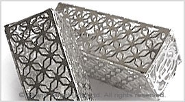 Cuboid Cage Crystal Diamond Pendant Charm