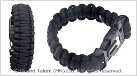 Men's Style Black Paracord Survival Bracelet