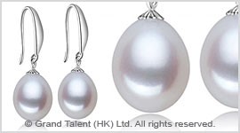 White Freshwater Pearl Sterling Silver Hook Earrings