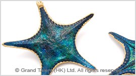 Natural Blue Starfish Pendant