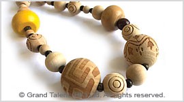 Assorted Natural Wood Beads