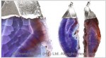 Purple fire agate pendant