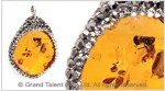 Orange Amber Resin Crystals Pendant