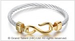 Titanium Stainless Steel Wire Rope Hook Bracelet