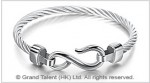 Titanium Stainless Steel Wire Rope Hook Bracelet