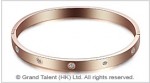 Titanium Stainless Steel Crystal Bangle