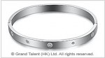 Titanium Stainless Steel Crystal Bangle