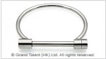 Titanium Stainless Steel D-shape Bar Screw Bangle