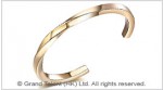 Titanium Stainless Steel Twist Open Bangle