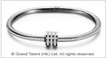 Titanium Stainless Steel Crystal Bangle