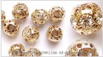 Rhinestone Brass Spacers