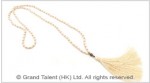 Beige Magnesite Tassel Necklace