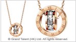 Titanium Steel Eternal Engraved Roman Numerals Crystal Circles Necklace