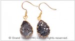 Grey Druzy Earrings