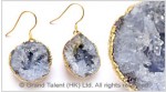 Dark Grey Druzy Earrings