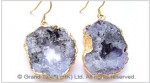 Dark Grey Druzy Earrings