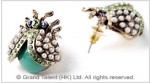 Gemstone & Pearl Beetle Stud Earrings