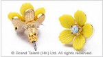 Yellow Flower Stud Earrings