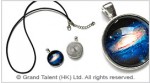 Galaxy Universe Glass Cabochon Pendant Necklace