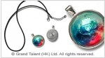 Galaxy Universe Glass Cabochon Pendant Necklace