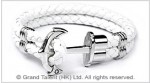 Men's Style White Double Woven Leather Bracelet