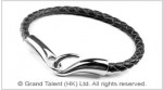 Men's Style Black Woven Leather Bracelet