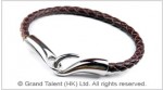 Men's Style Brown Woven Leather Bracelet