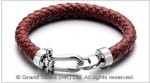 Horseshoe Braided Leather Bracelet