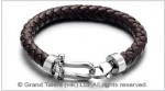 Horseshoe Braided Leather Bracelet