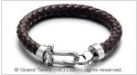 Horseshoe Braided Leather Bracelet