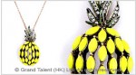 Pineapple Enamel Chain Necklace