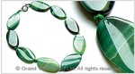 Green Striped Agate Necklace