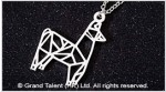 Origami Alpaca Stainless Steel Charm Necklace