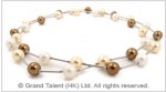 Multi Golden Shell Pearl Necklace