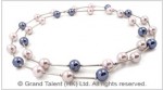 Multi Purple Pink Shell Pearl Necklace