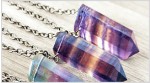 Rainbow Fluorite Point Pendant