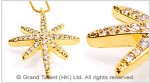 Star Cubic Zirconia Brass Charm Necklace