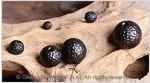 Natural Black Ebony Carved Wood Bead