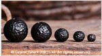 Natural Black Ebony Carved Wood Bead