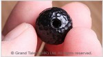 Natural Black Ebony Carved Wood Bead