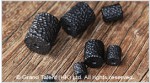 Natural Black Ebony Carved Wood Bead