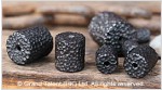 Natural Black Ebony Carved Wood Bead