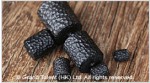 Natural Black Ebony Carved Wood Bead