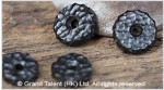 Natural Black Ebony Carved Wood Bead