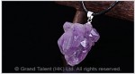 Amethyst Druzy Charm Necklace