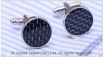 Blue Carbon Fibre Brass Designer Cufflinks